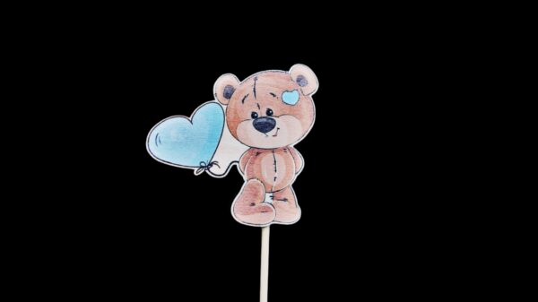 Teddy Bear Stick light blue