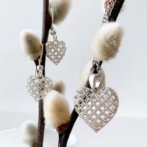 Recycled sterling silver pendant GOOD HEART